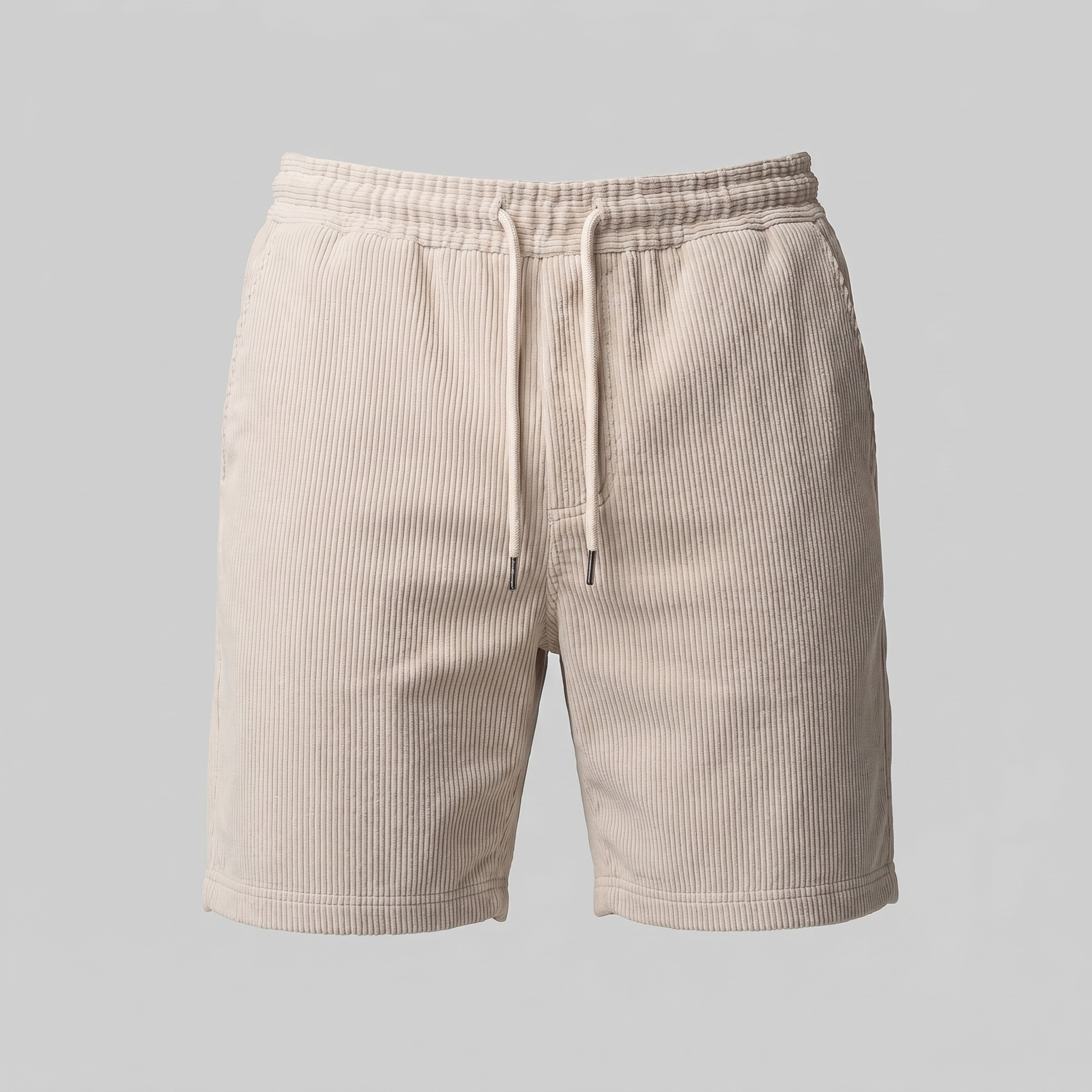 Men's Ribbed Cotton Summer Shorts for Casual Wear