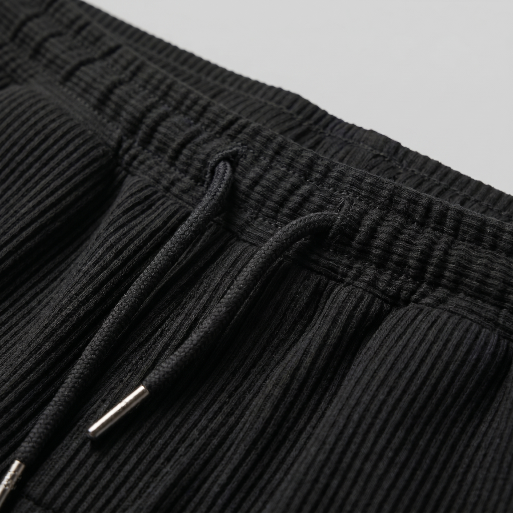 Men's Ribbed Cotton Summer Shorts for Casual Wear
