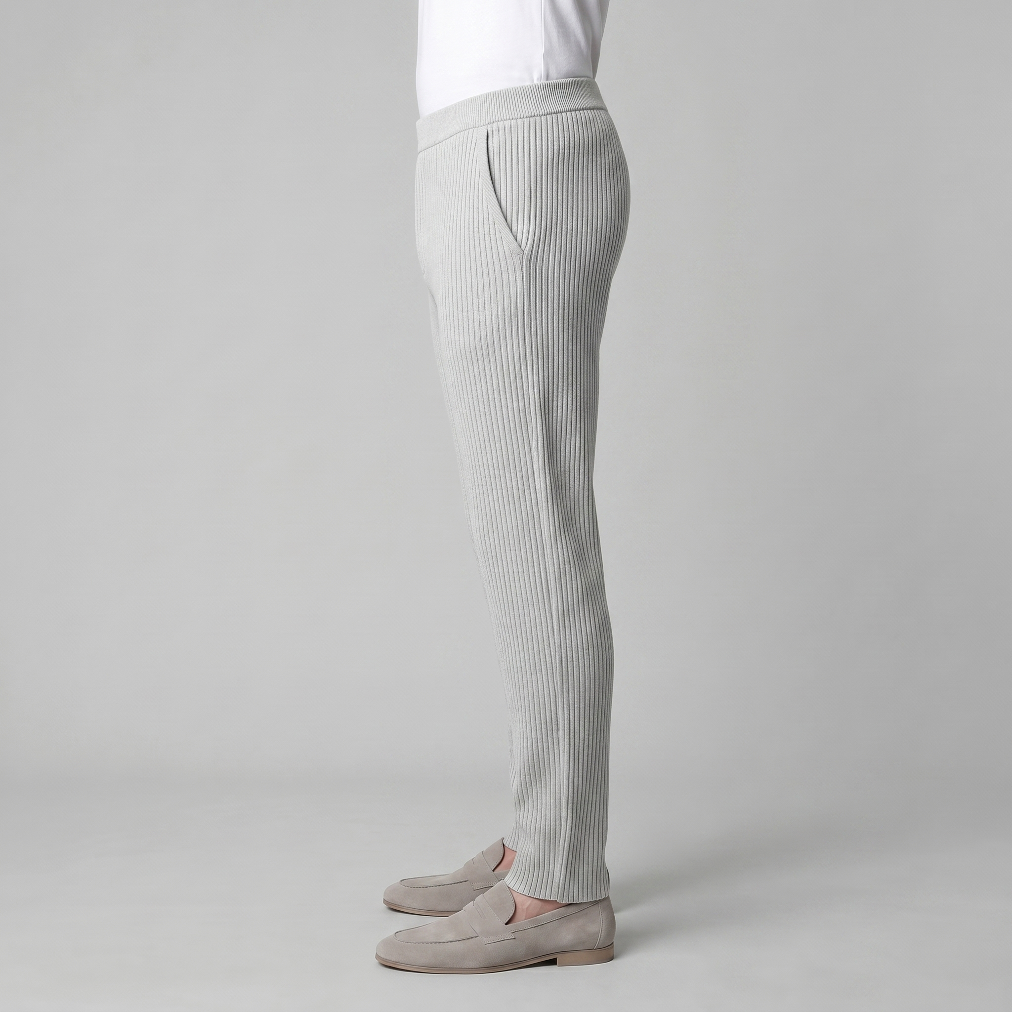Men's Ribbed Cotton Trousers for Casual Everyday Wear