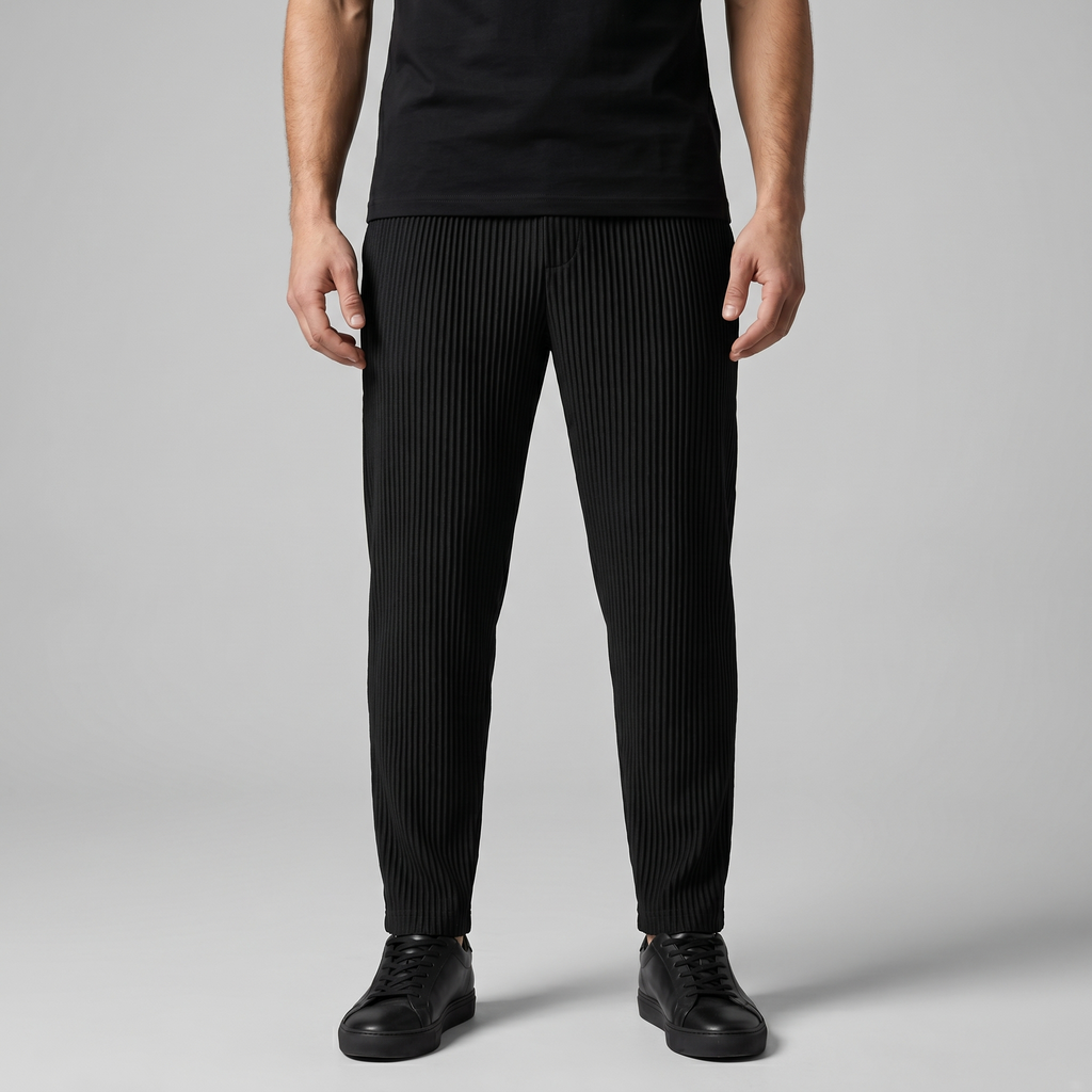 Men's Ribbed Cotton Trousers for Casual Everyday Wear