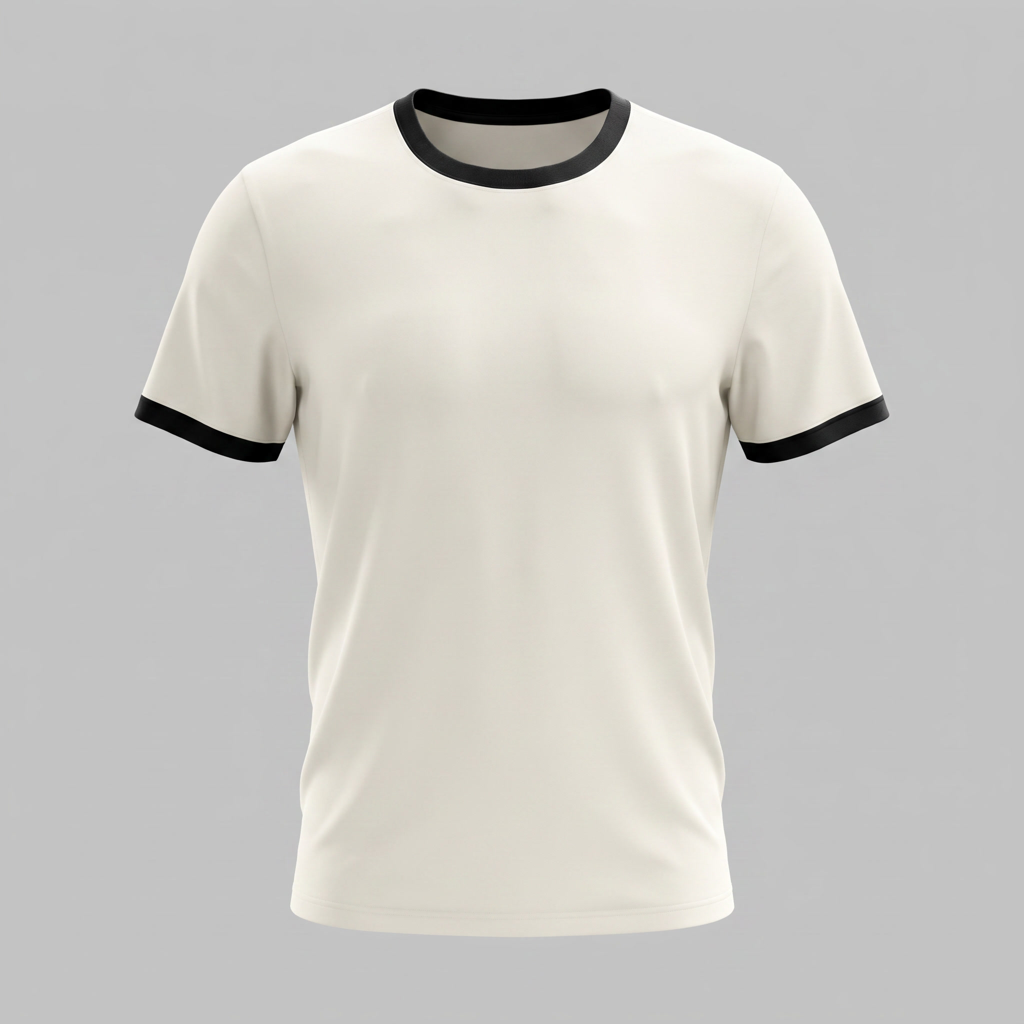 Men's Ringer T-Shirt with Contrast Trim - Casual Cotton Tee for Everyday Wear