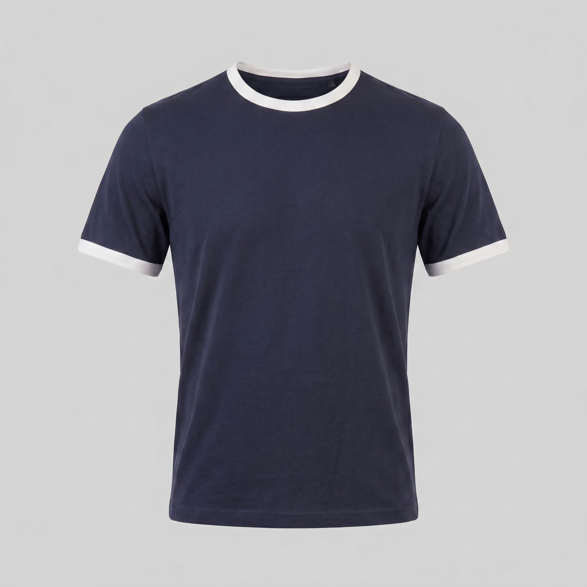 Men's Ringer T-Shirt with Contrast Trim - Casual Cotton Tee for Everyday Wear