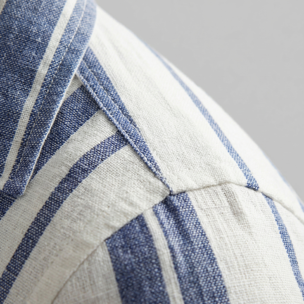Men's Short Sleeve Cotton Button-Down Shirt for Casual Wear