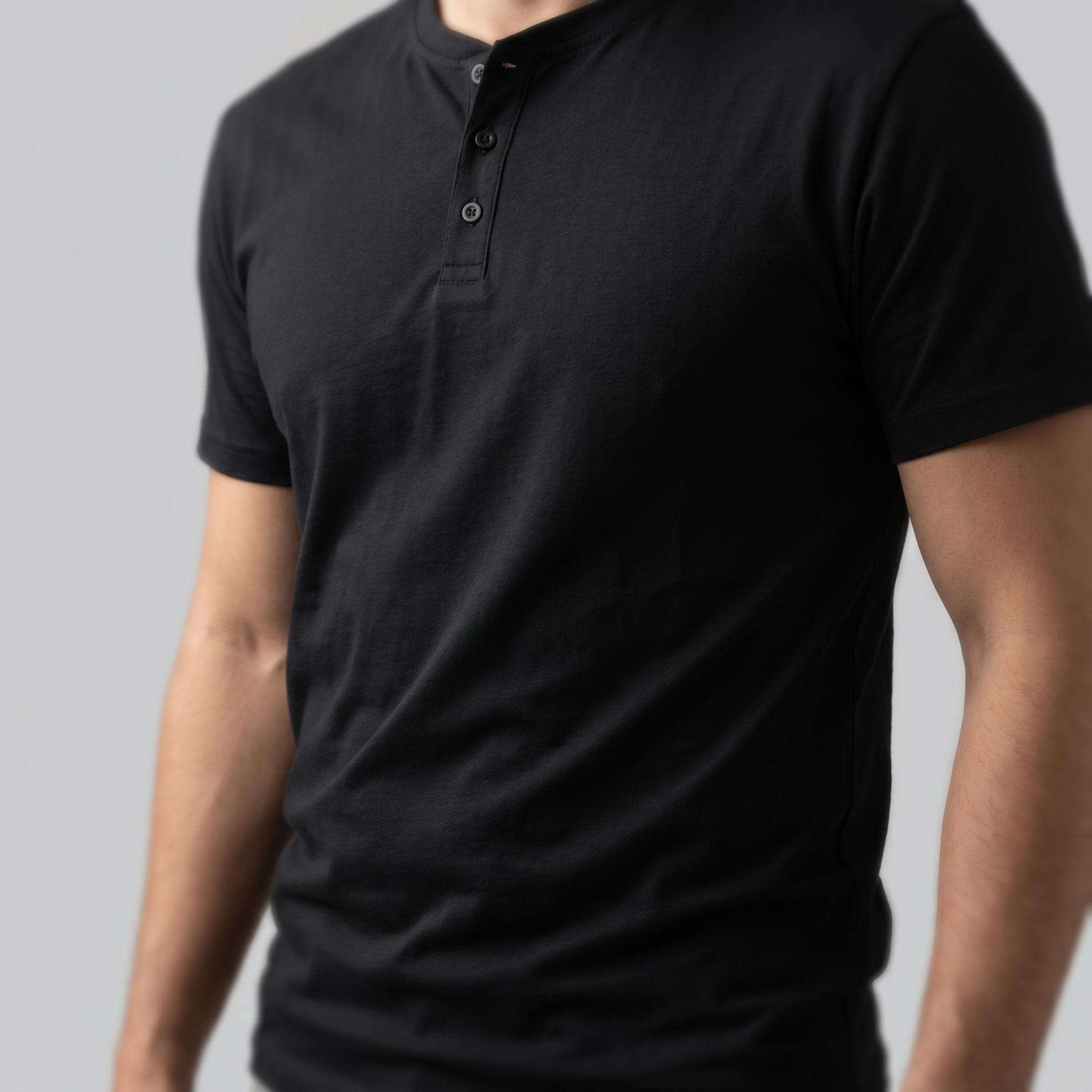 Men's Short Sleeve Cotton Henley Shirt for Casual Wear and Everyday Comfort
