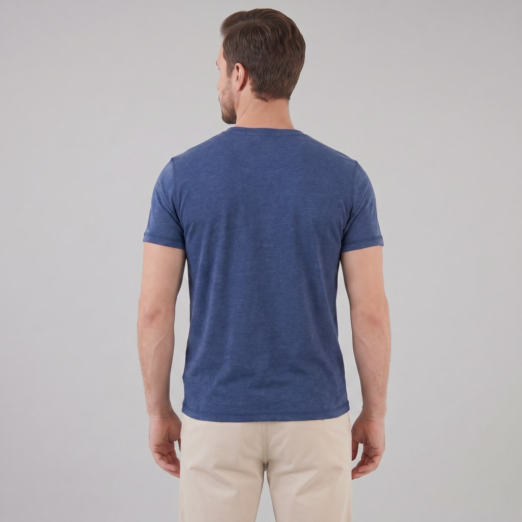 Men's Short Sleeve Cotton Henley Shirt for Casual Wear and Everyday Comfort
