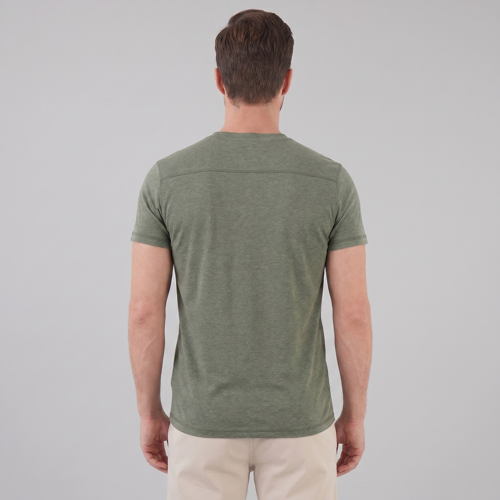 Men's Short Sleeve Cotton Henley Shirt for Casual Wear and Everyday Comfort