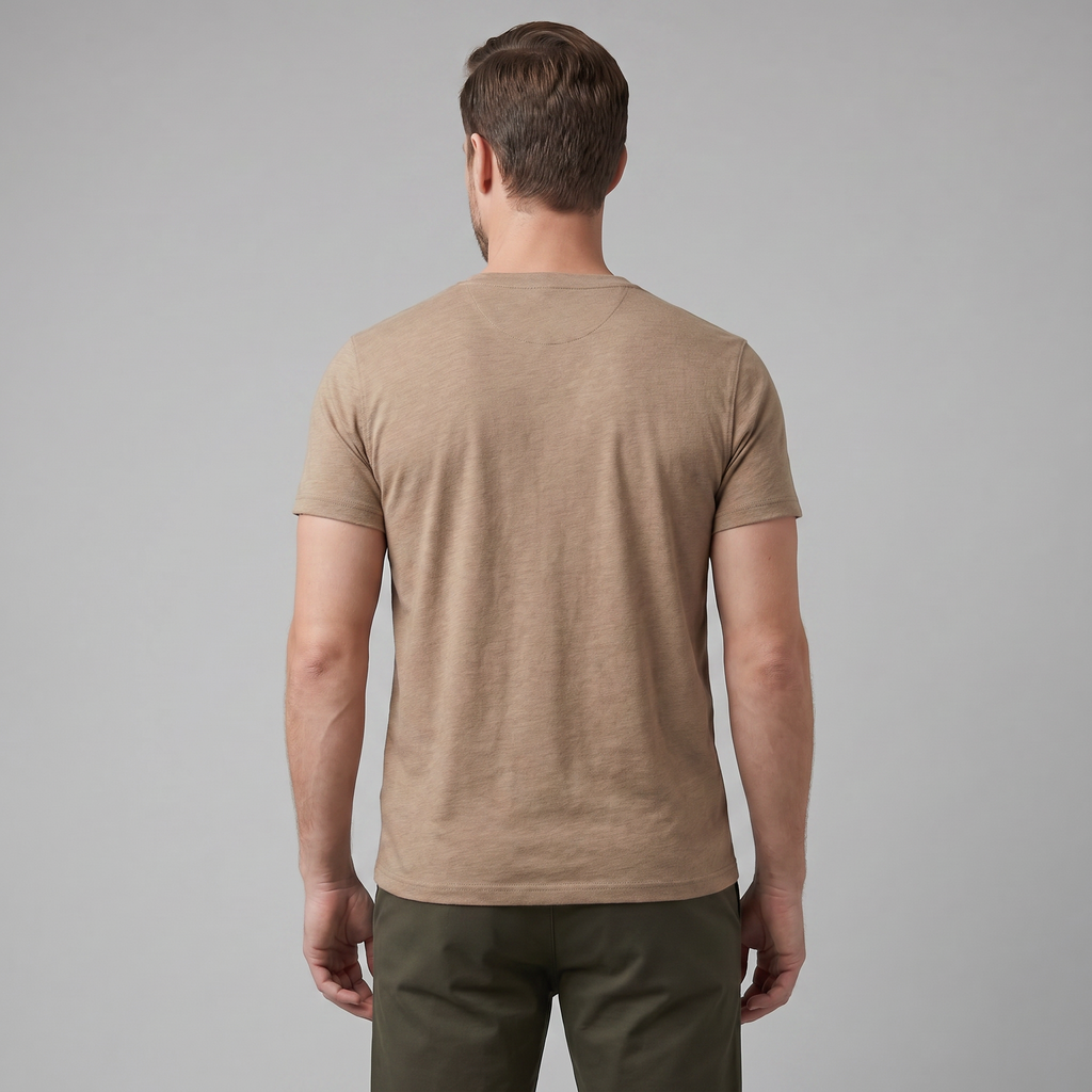 Men's Short Sleeve Cotton Henley Shirt for Casual Wear and Everyday Comfort