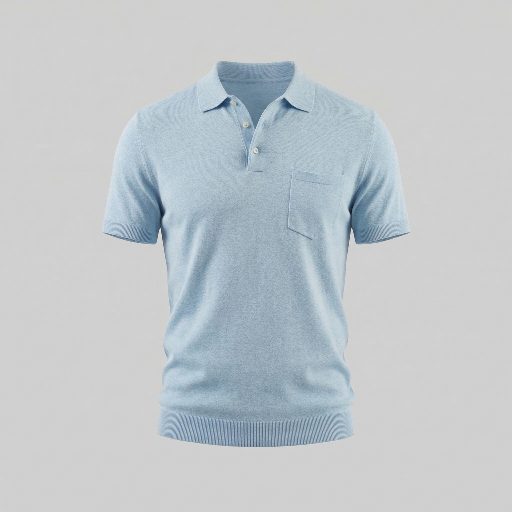 Men's Short Sleeve Polo Shirt - Lightweight Cotton - Casual Summer Wear