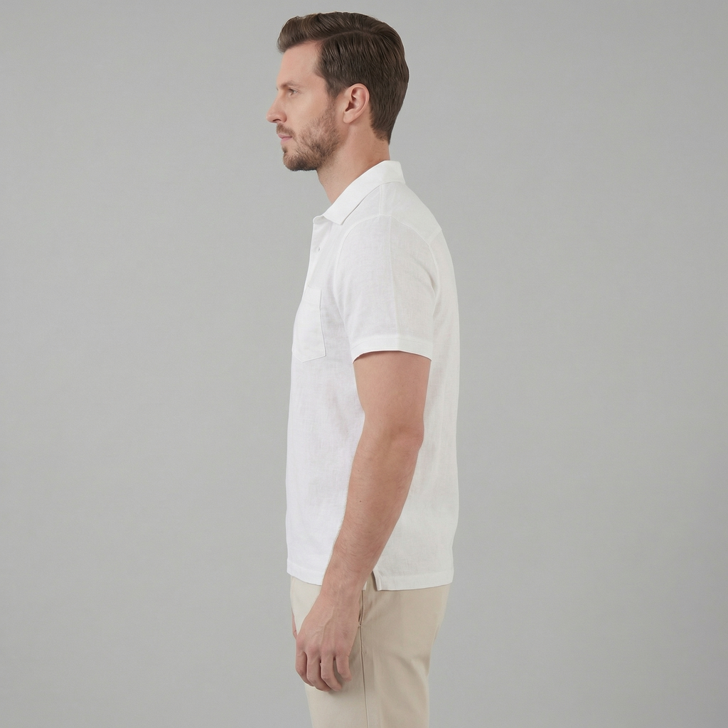 Men's Short Sleeve Polo Shirt - Lightweight Cotton - Casual Summer Wear
