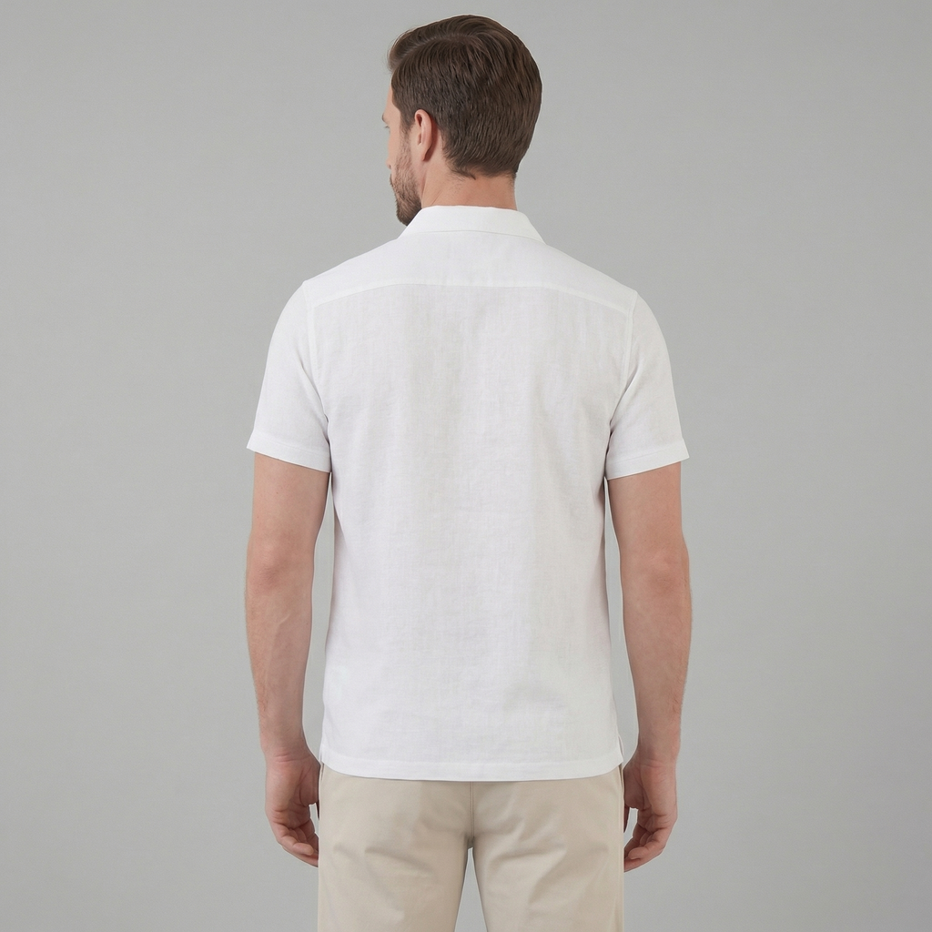 Men's Short Sleeve Polo Shirt - Lightweight Cotton - Casual Summer Wear