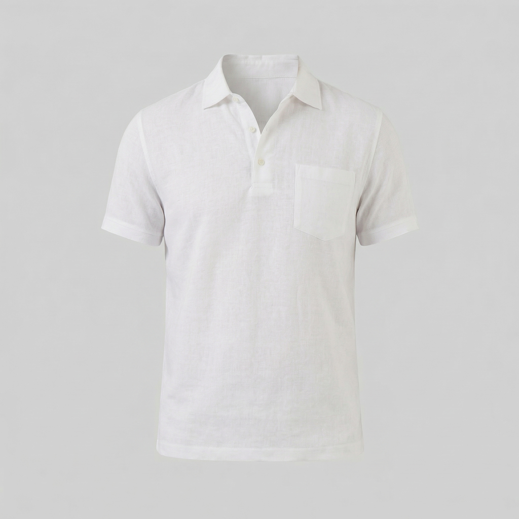 Men's Short Sleeve Polo Shirt - Lightweight Cotton - Casual Summer Wear