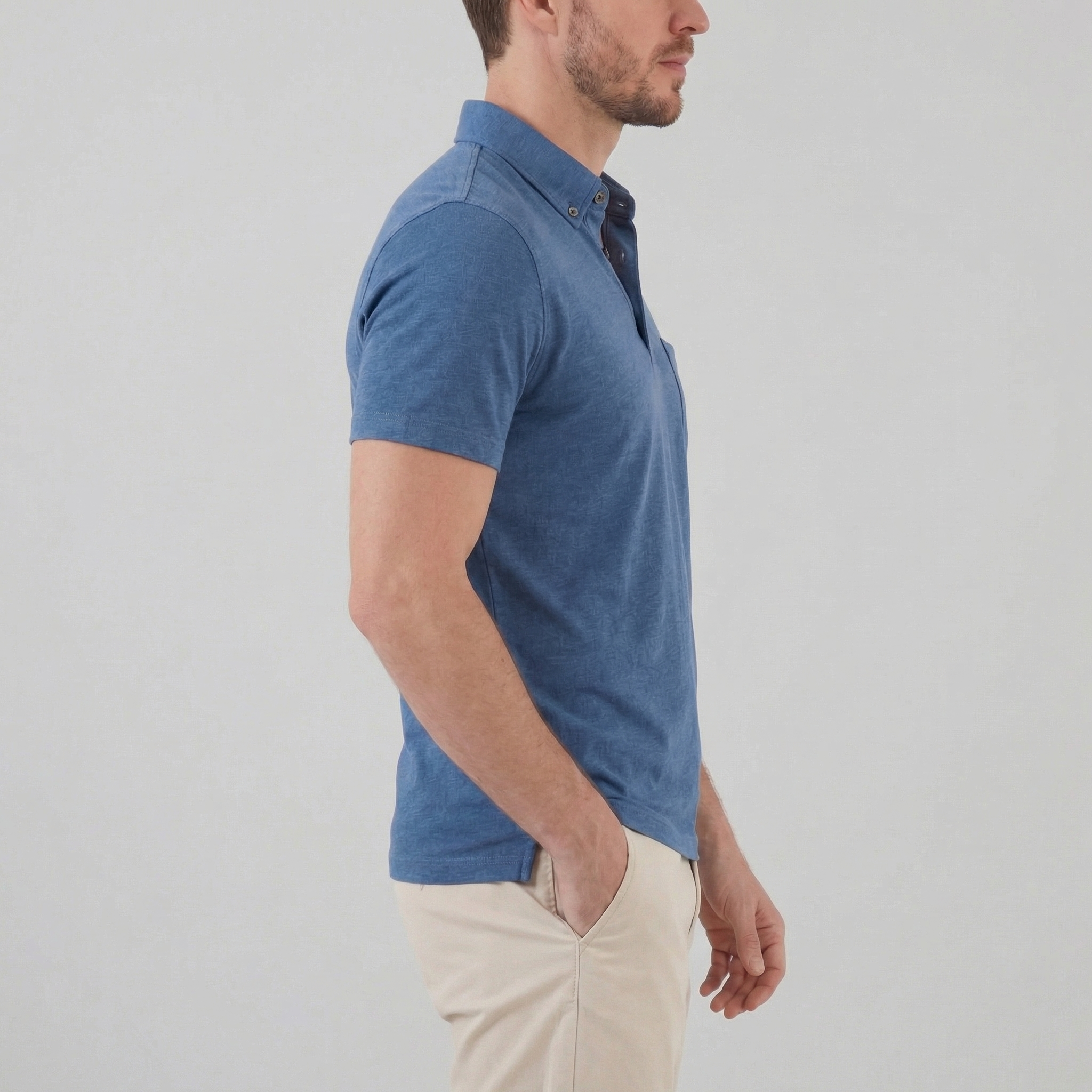 Men's Short Sleeve Polo Shirt - Lightweight Cotton - Casual Summer Wear