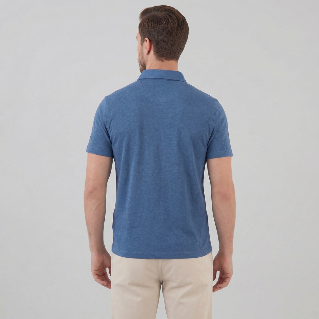 Men's Short Sleeve Polo Shirt - Lightweight Cotton - Casual Summer Wear