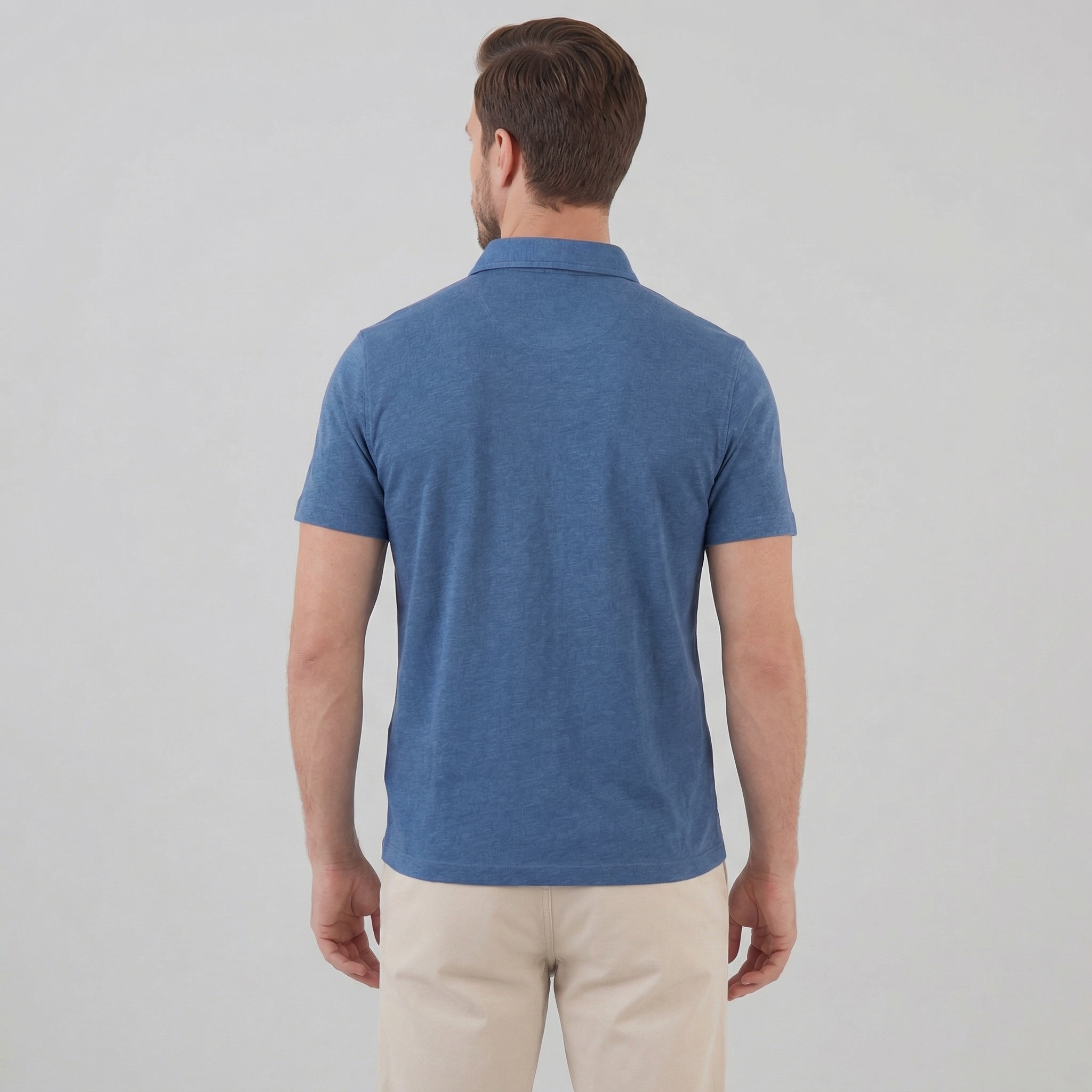 Men's Short Sleeve Polo Shirt - Lightweight Cotton - Casual Summer Wear