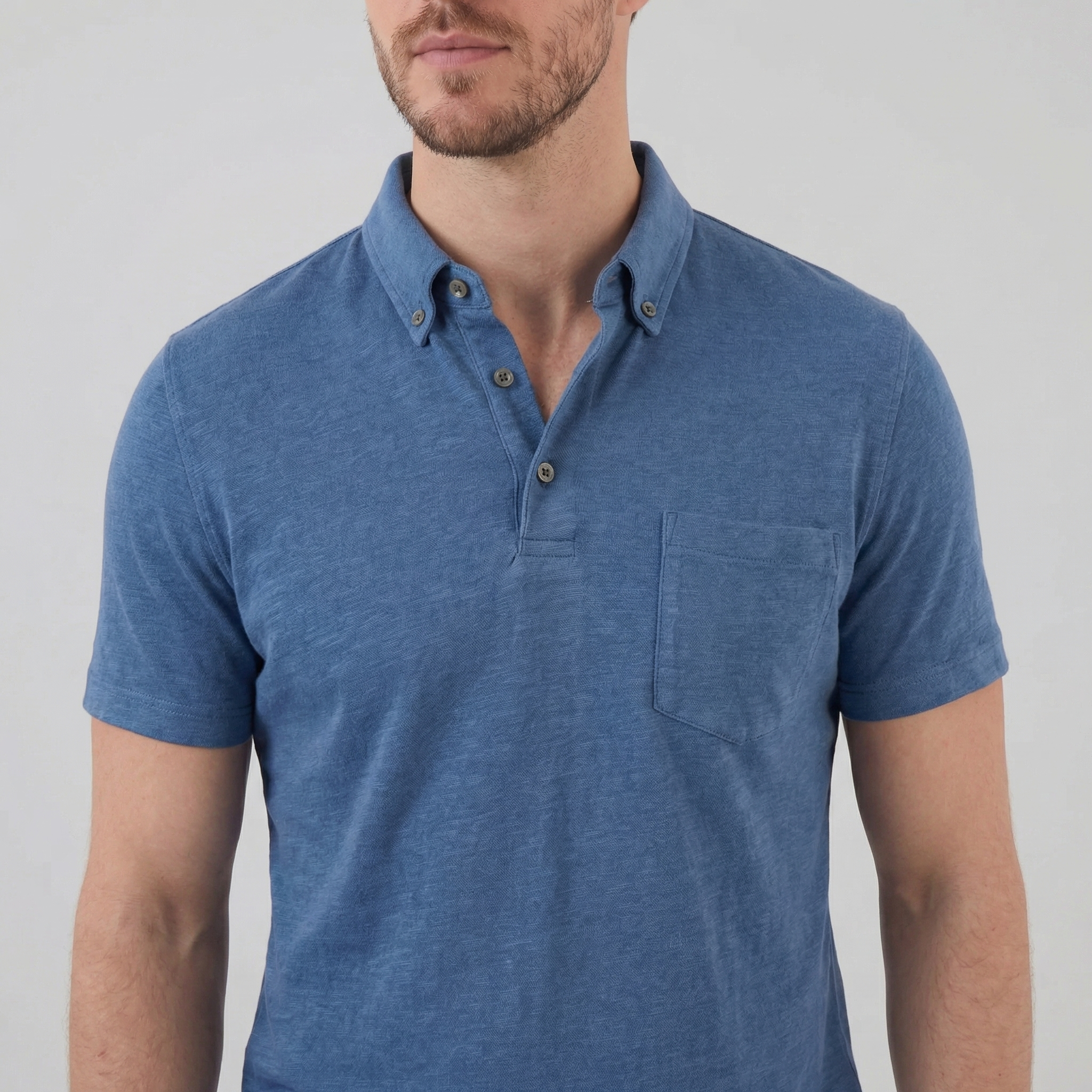Men's Short Sleeve Polo Shirt - Lightweight Cotton - Casual Summer Wear