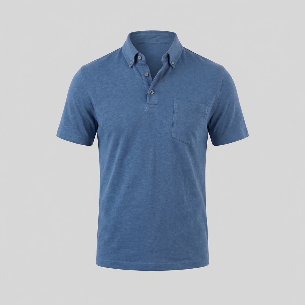 Men's Short Sleeve Polo Shirt - Lightweight Cotton - Casual Summer Wear