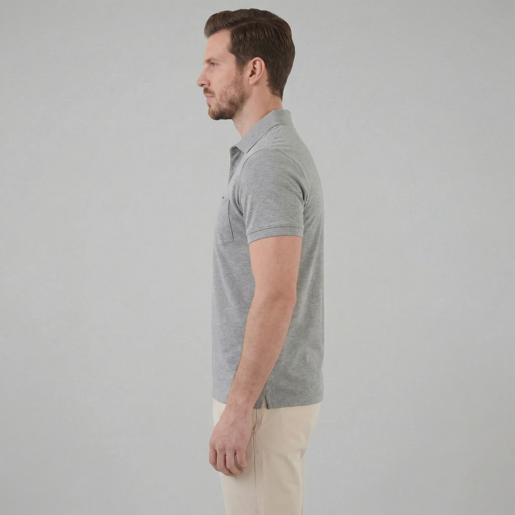 Men's Short Sleeve Polo Shirt - Lightweight Cotton - Casual Summer Wear