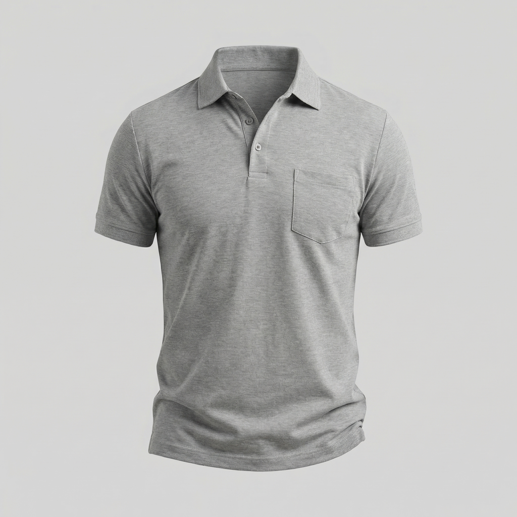 Men's Short Sleeve Polo Shirt - Lightweight Cotton - Casual Summer Wear