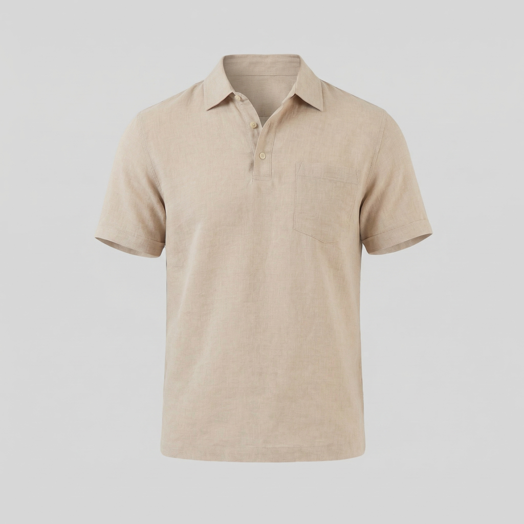 Men's Short Sleeve Polo Shirt - Lightweight Cotton - Casual Summer Wear