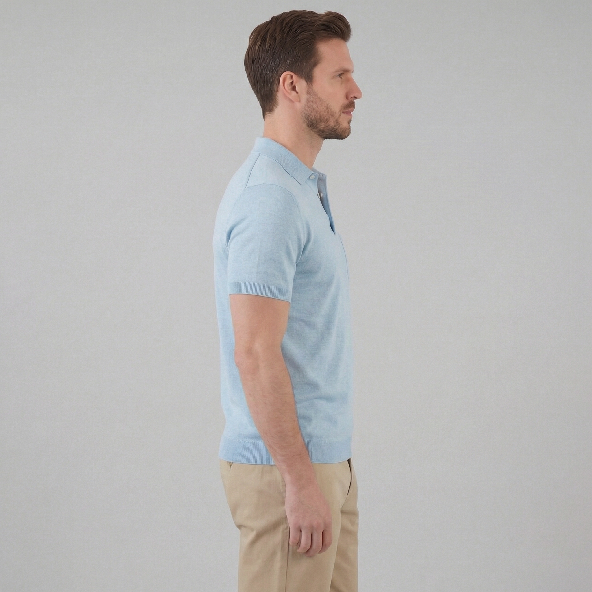 Men's Short Sleeve Polo Shirt - Lightweight Cotton - Casual Summer Wear