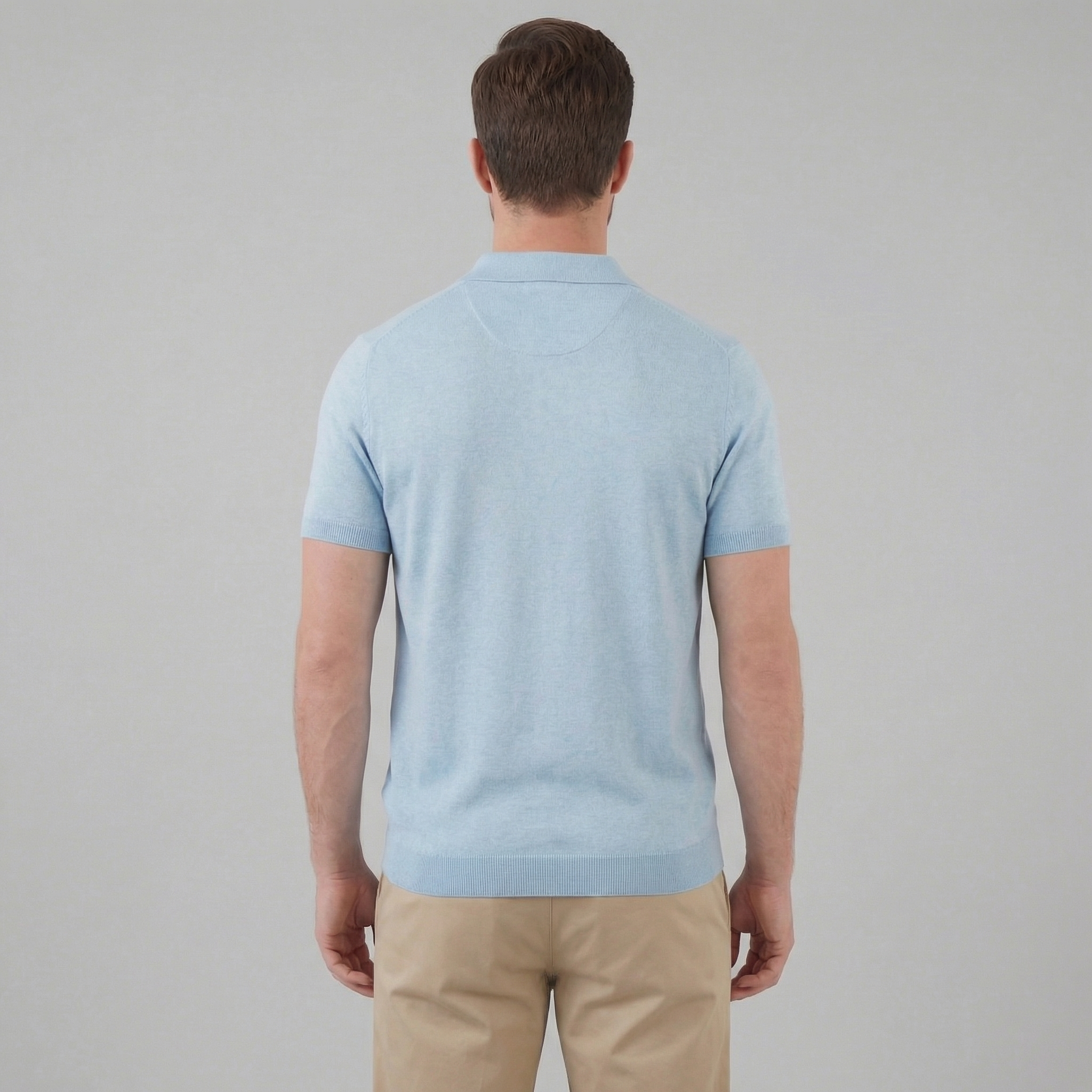 Men's Short Sleeve Polo Shirt - Lightweight Cotton - Casual Summer Wear