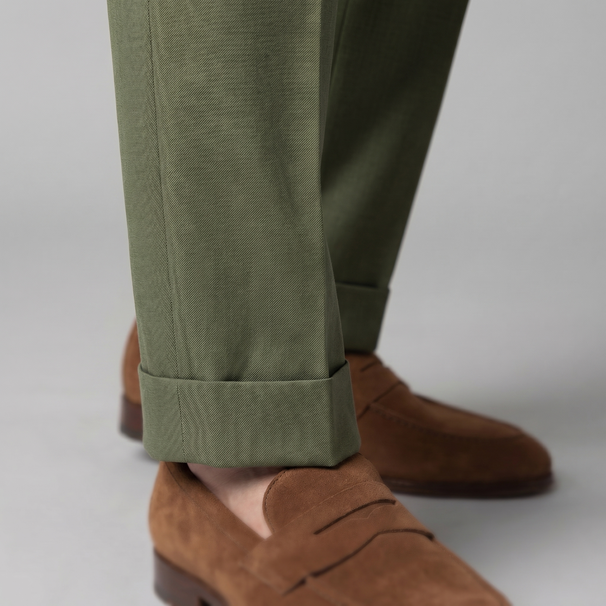 Men's Straight Leg Trousers - Retro Style Cotton Pants for Casual Wear
