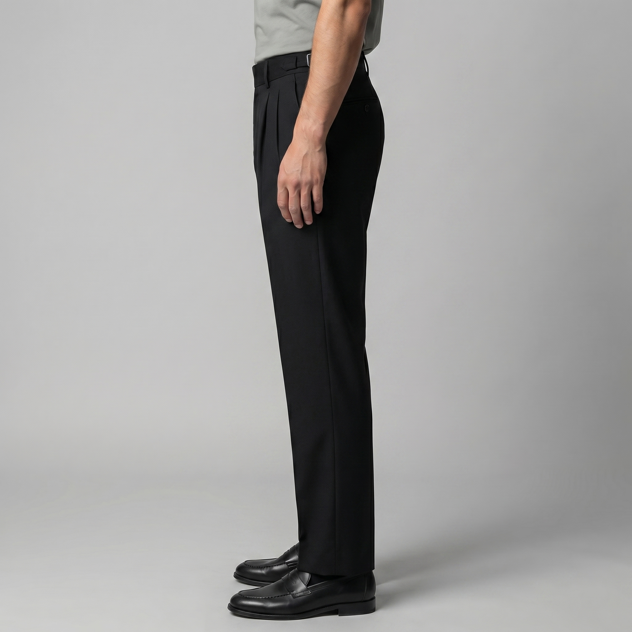 Men's Straight Leg Trousers - Retro Style Cotton Pants for Casual Wear