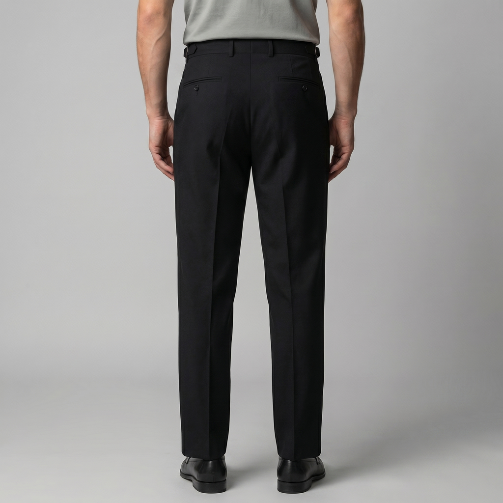 Men's Straight Leg Trousers - Retro Style Cotton Pants for Casual Wear