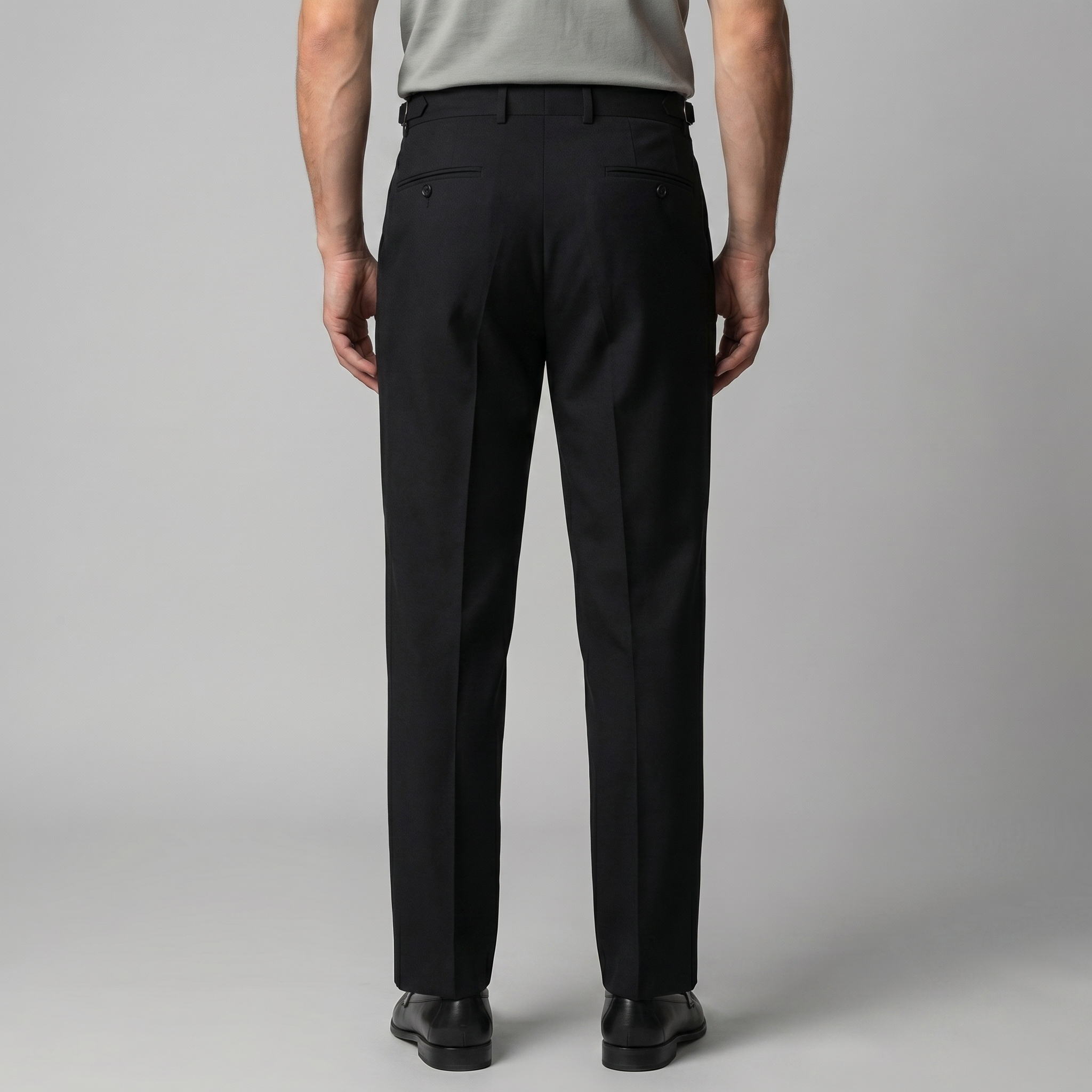 Men's Straight Leg Trousers - Retro Style Cotton Pants for Casual Wear