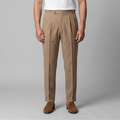 Men's Straight Leg Trousers - Retro Style Cotton Pants for Casual Wear