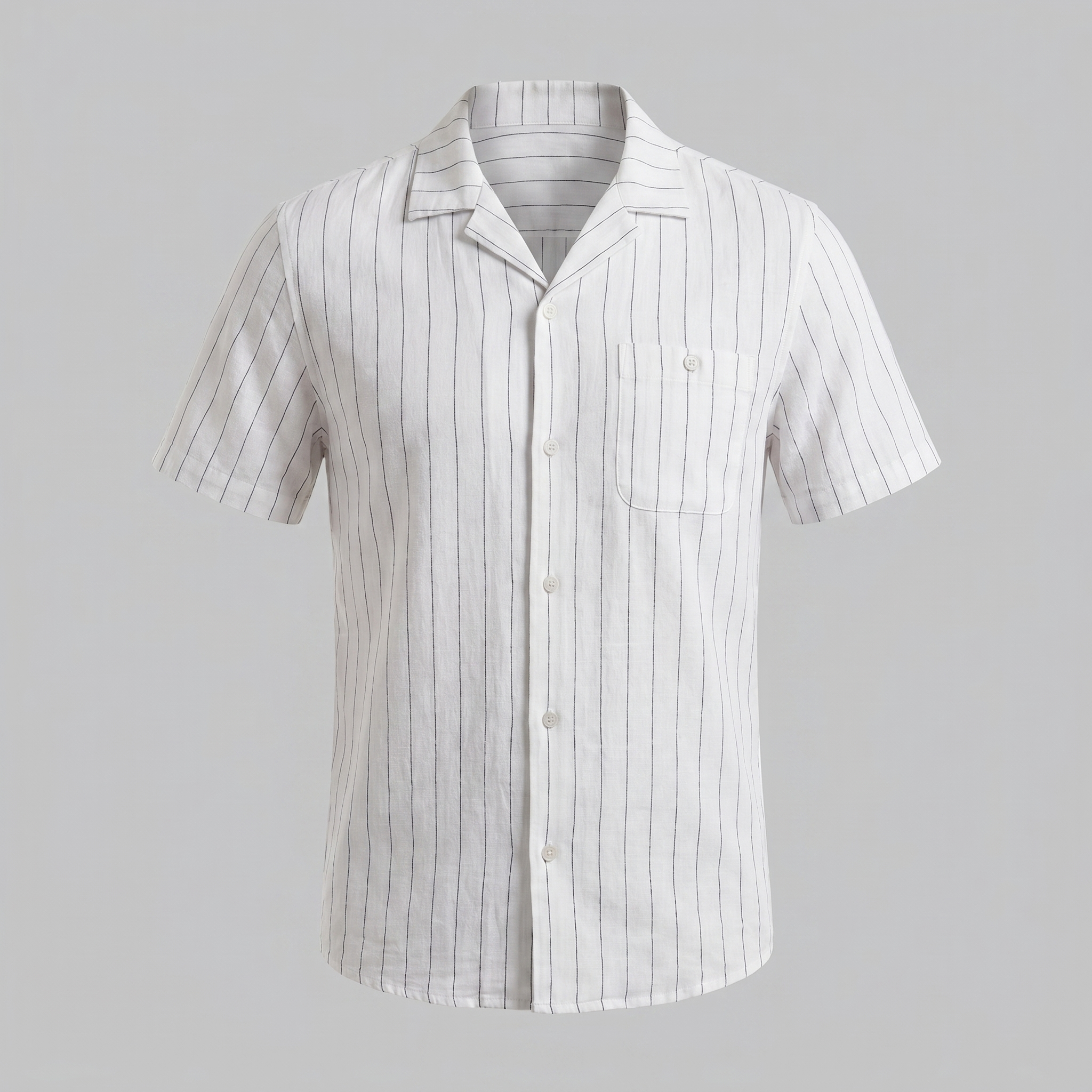 Men's Striped Cotton Button-Down Shirt for Casual or Business Wear