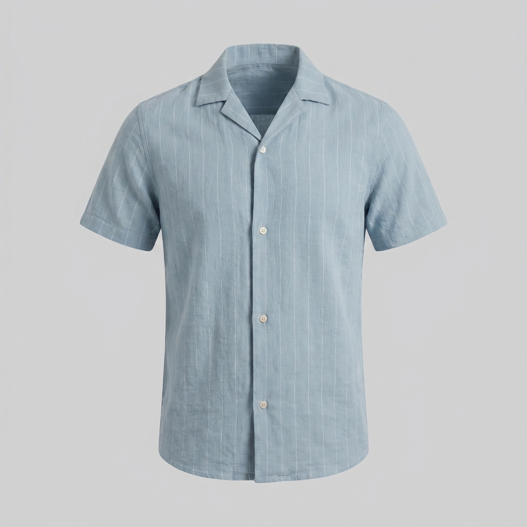 Men's Striped Cotton Button-Down Shirt for Casual or Business Wear