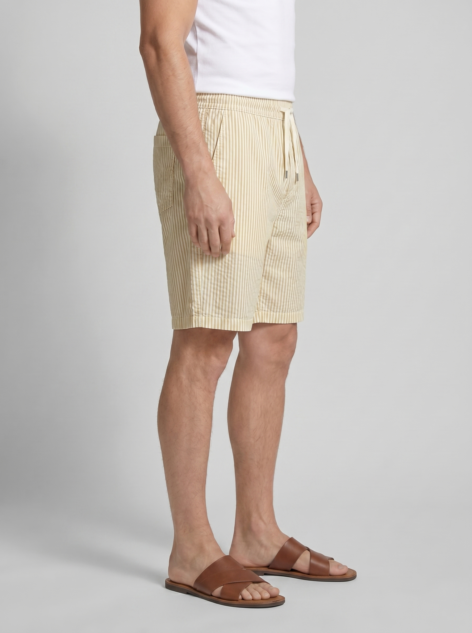 Men's Striped Cotton Summer Shorts for Casual Wear