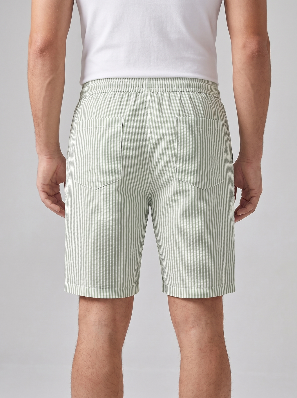 Men's Striped Cotton Summer Shorts for Casual Wear