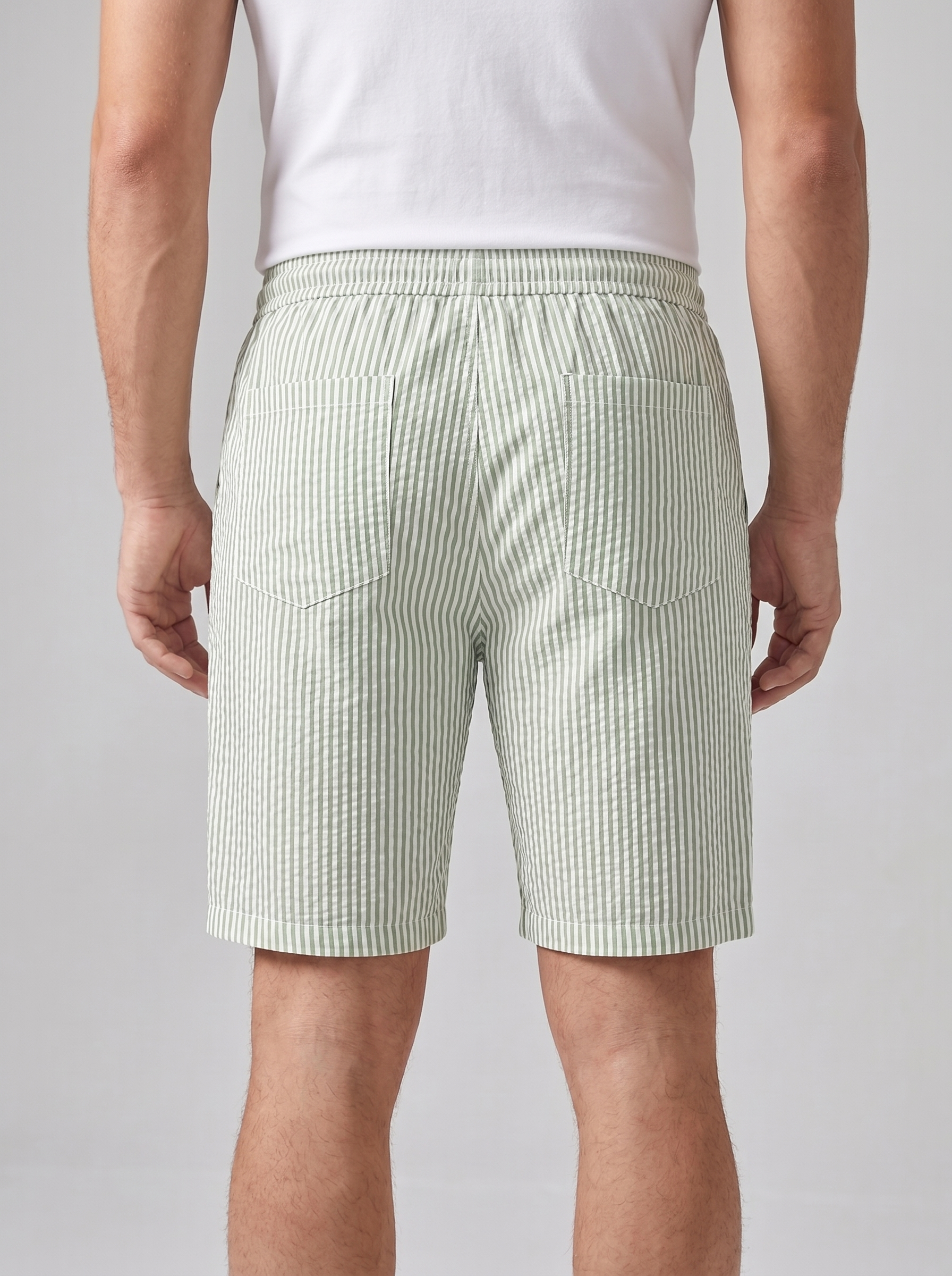 Men's Striped Cotton Summer Shorts for Casual Wear