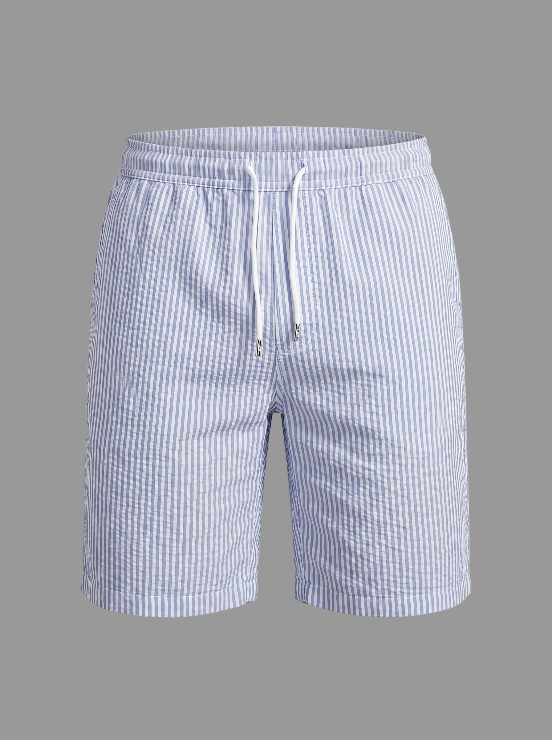 Men's Striped Cotton Summer Shorts for Casual Wear