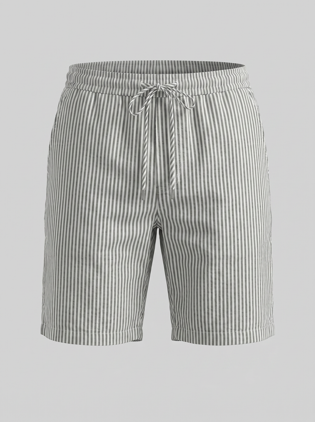 Men's Striped Cotton Summer Shorts for Casual Wear