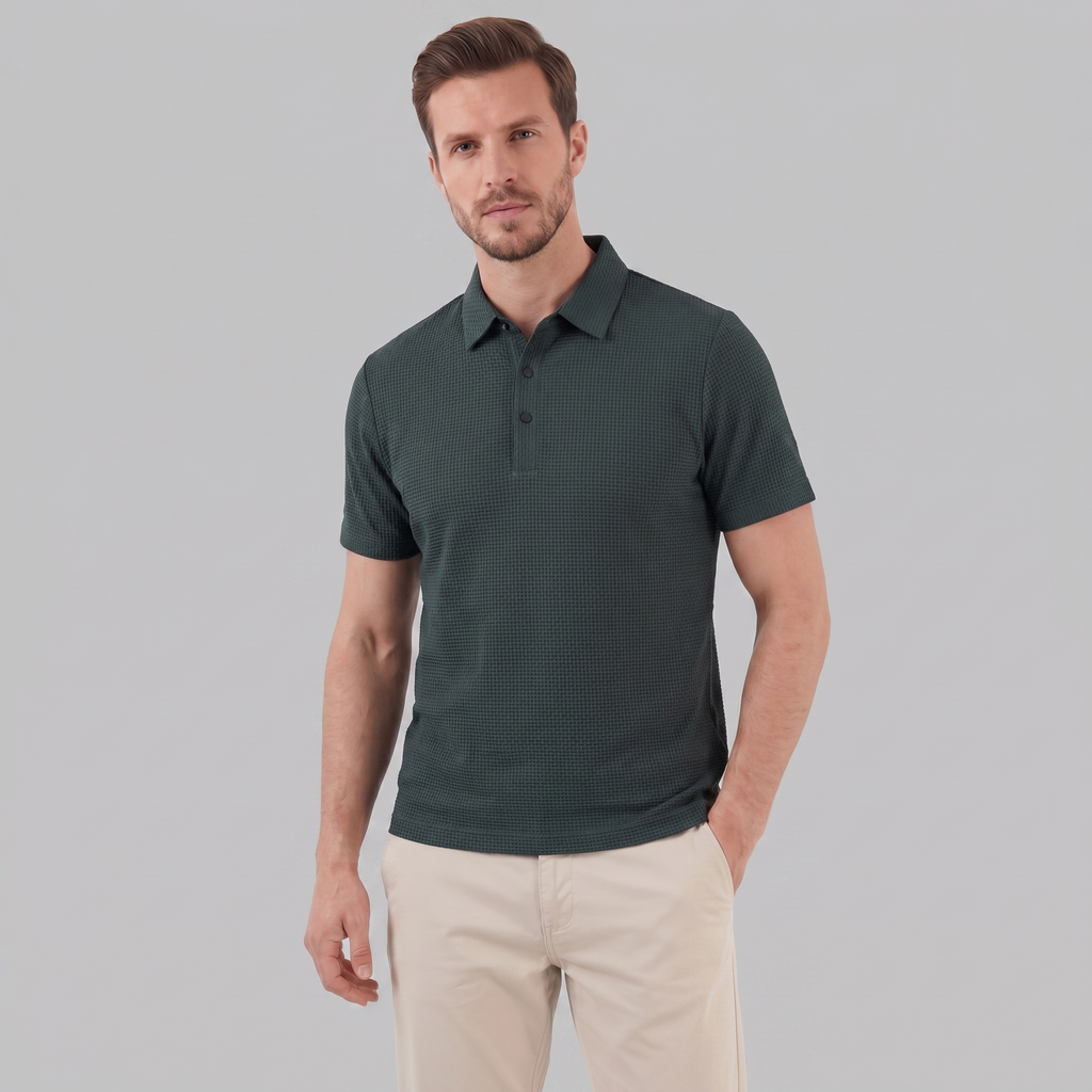 Men's Structured Cotton Polo Shirt for Casual and Business Wear