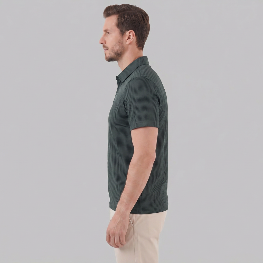 Men's Structured Cotton Polo Shirt for Casual and Business Wear