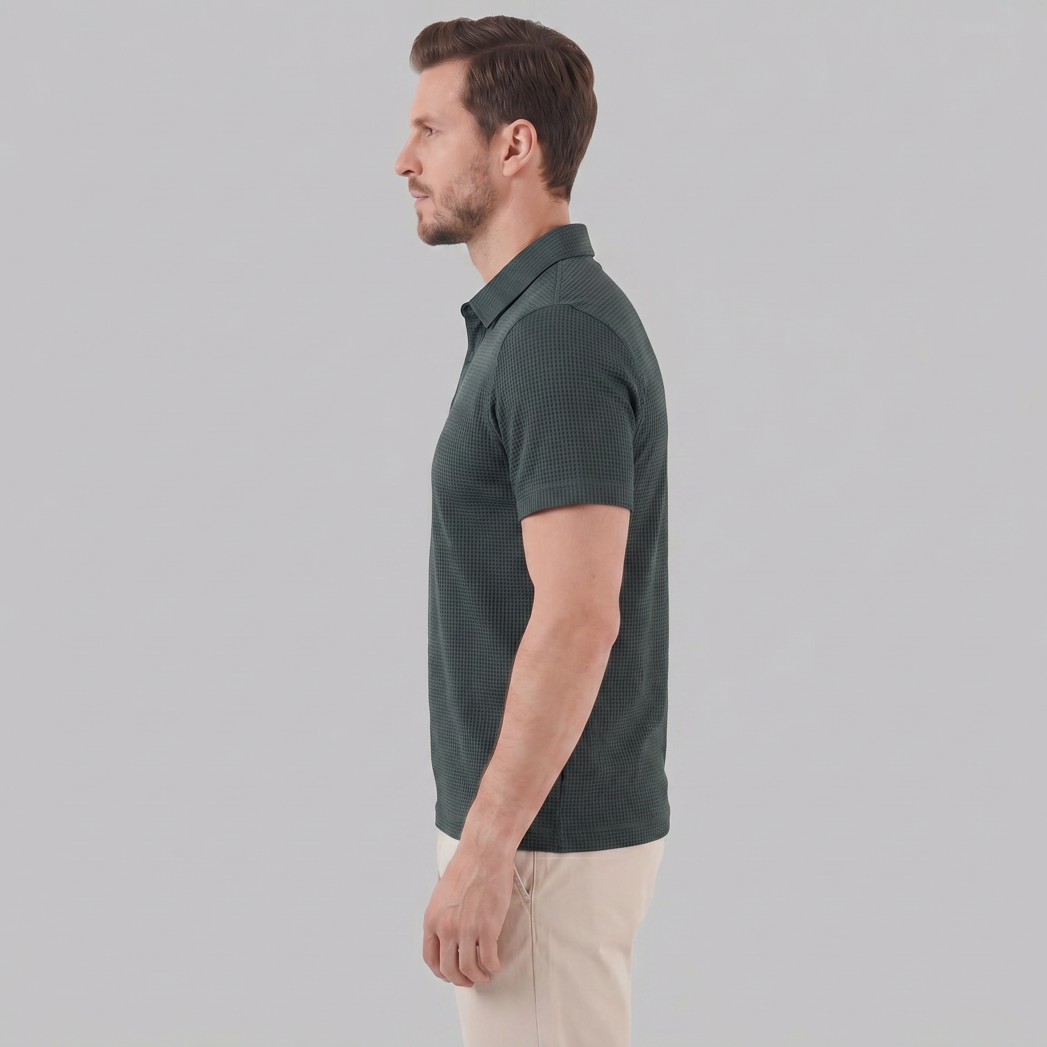 Men's Structured Cotton Polo Shirt for Casual and Business Wear