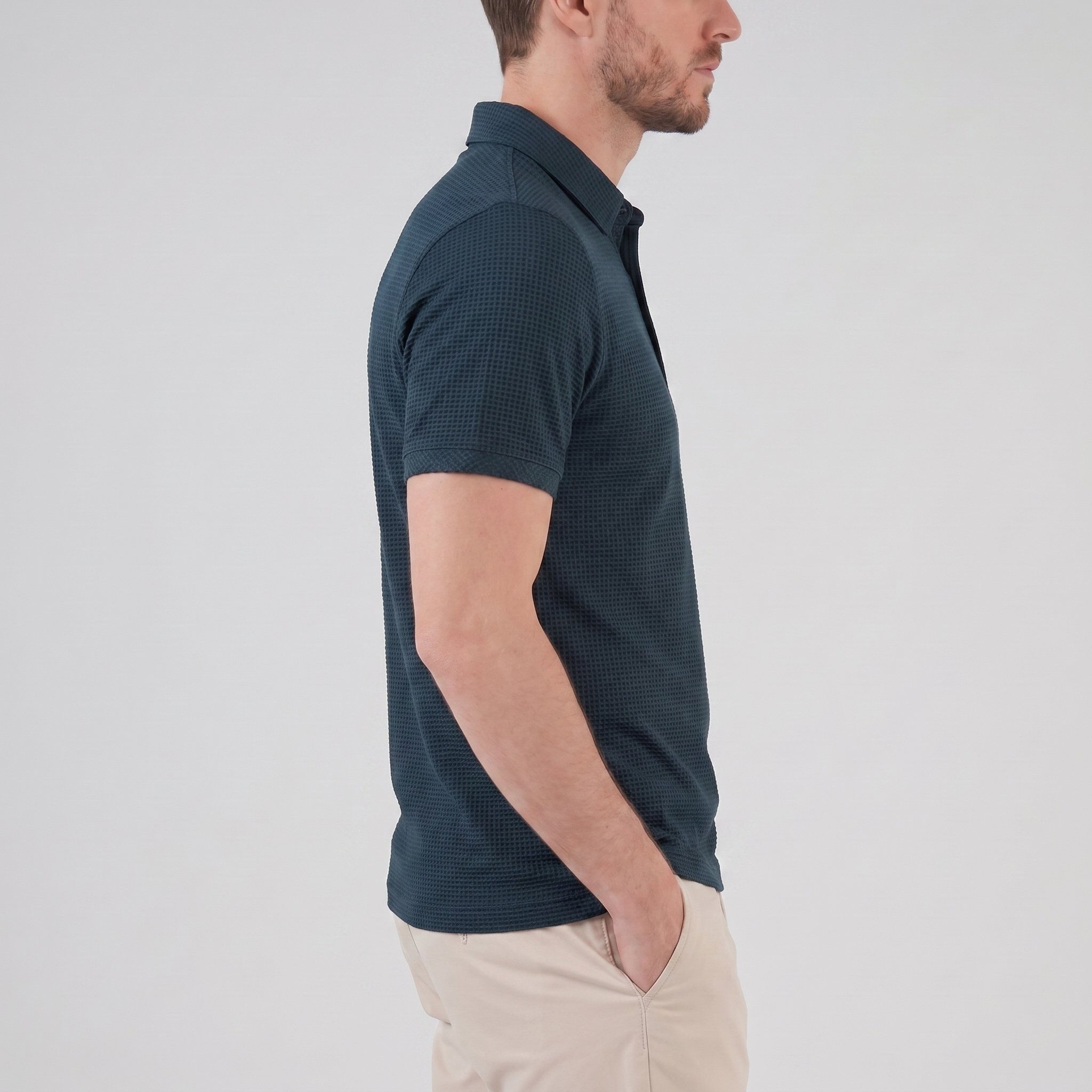 Men's Structured Cotton Polo Shirt for Casual and Business Wear