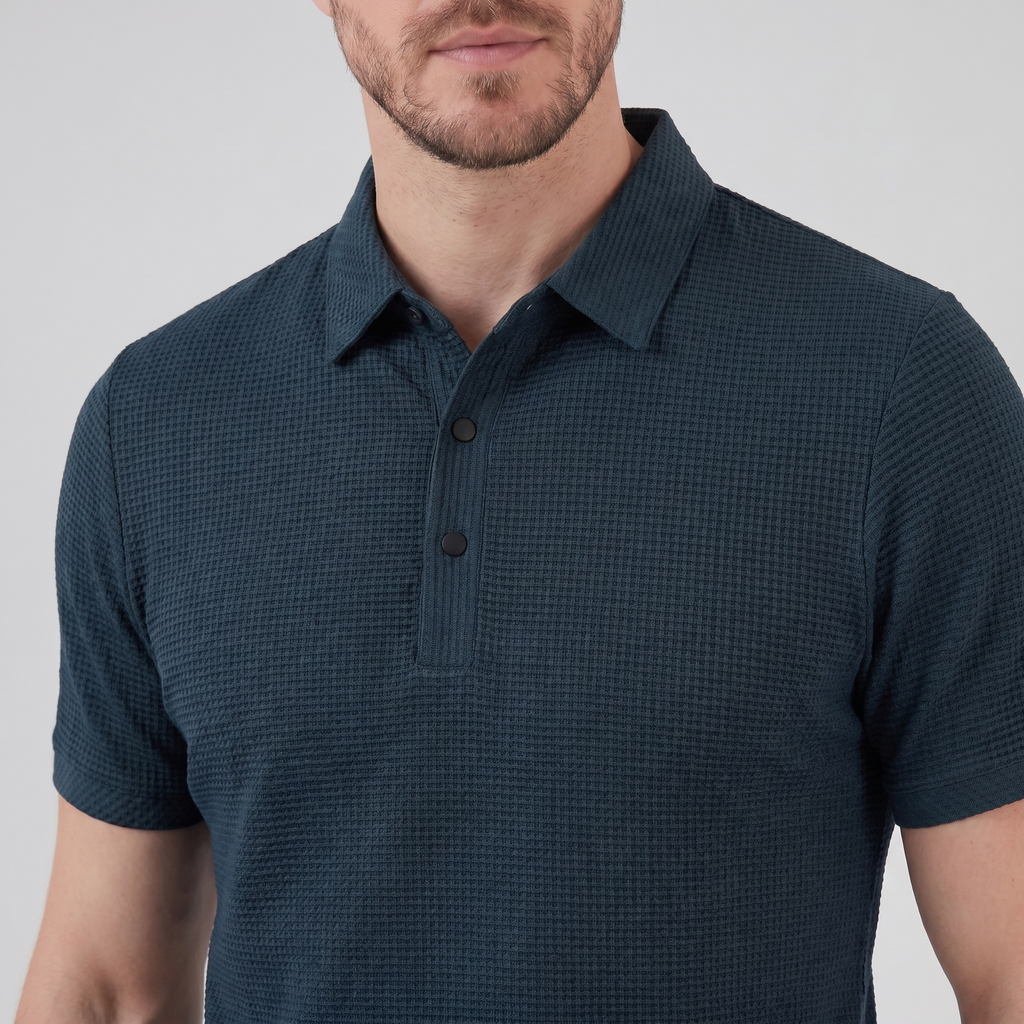 Men's Structured Cotton Polo Shirt for Casual and Business Wear