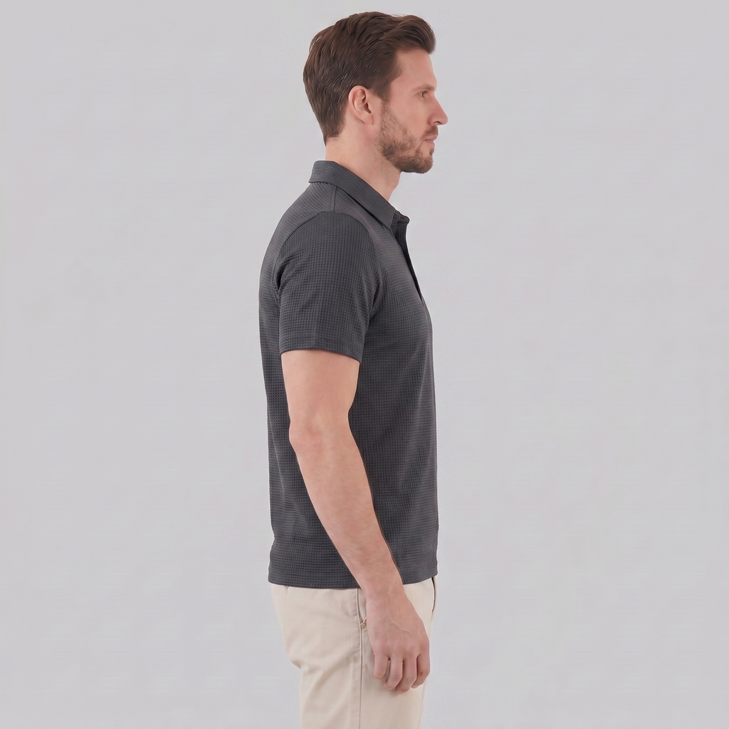 Men's Structured Cotton Polo Shirt for Casual and Business Wear
