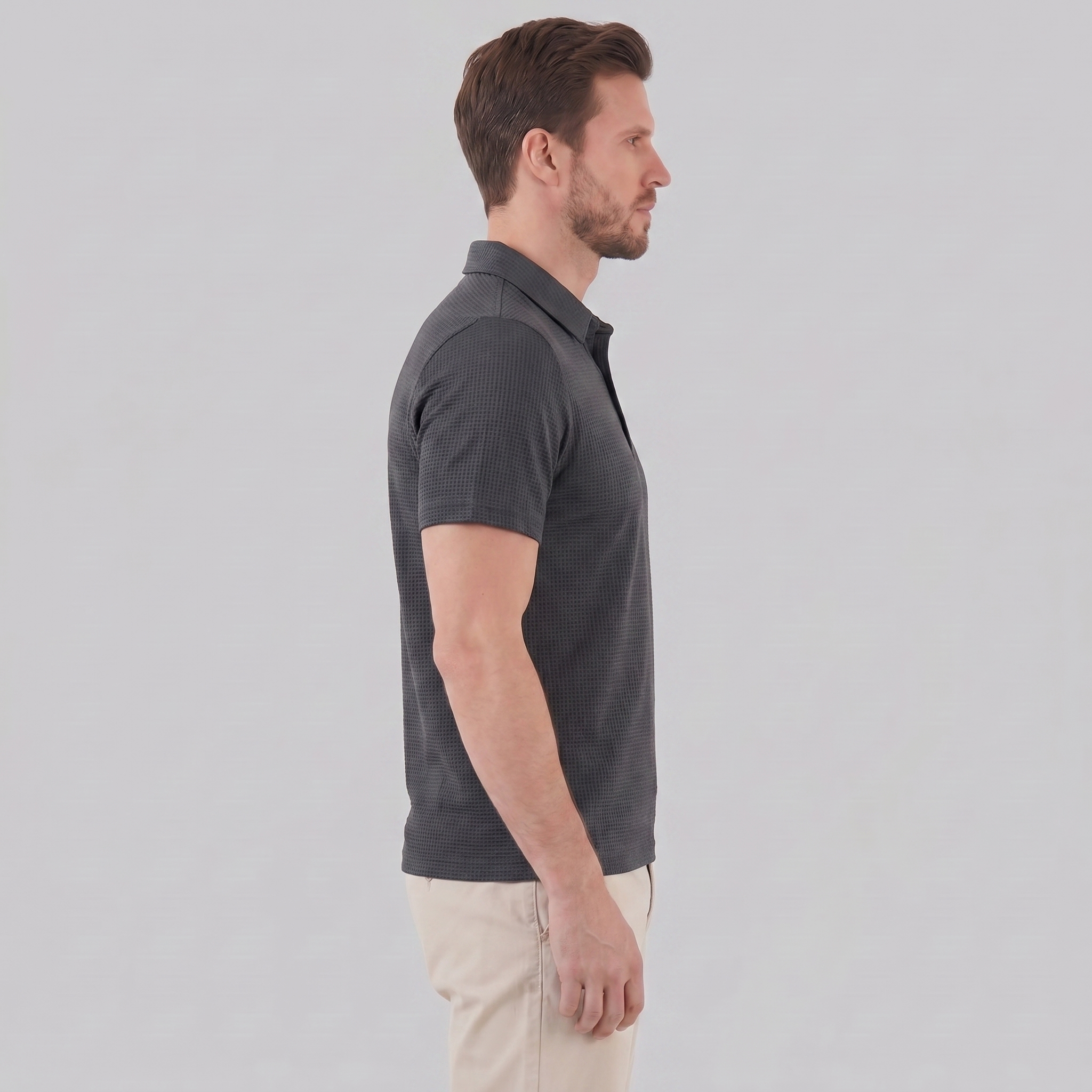 Men's Structured Cotton Polo Shirt for Casual and Business Wear