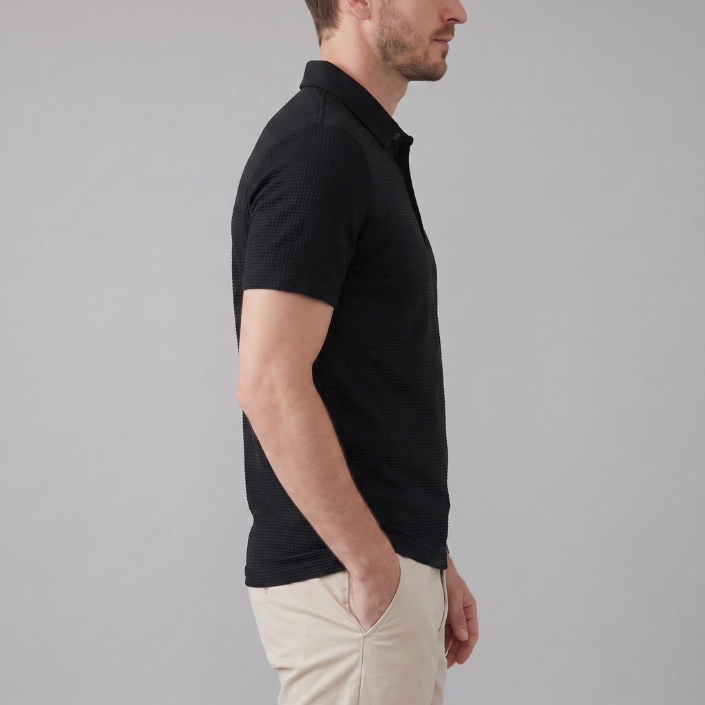 Men's Structured Cotton Polo Shirt for Casual and Business Wear