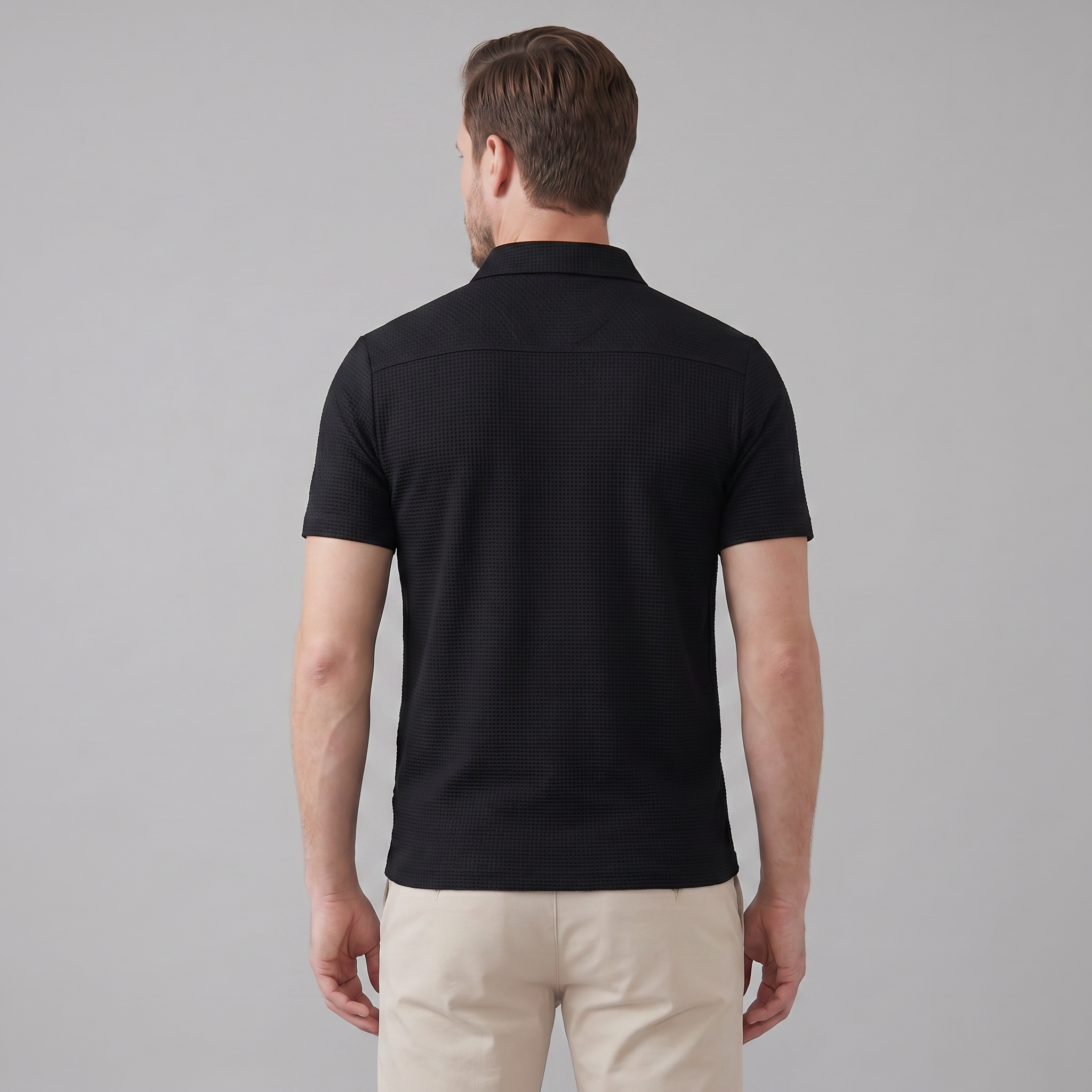 Men's Structured Cotton Polo Shirt for Casual and Business Wear