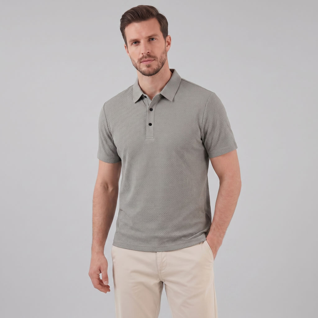 Men's Structured Cotton Polo Shirt for Casual and Business Wear