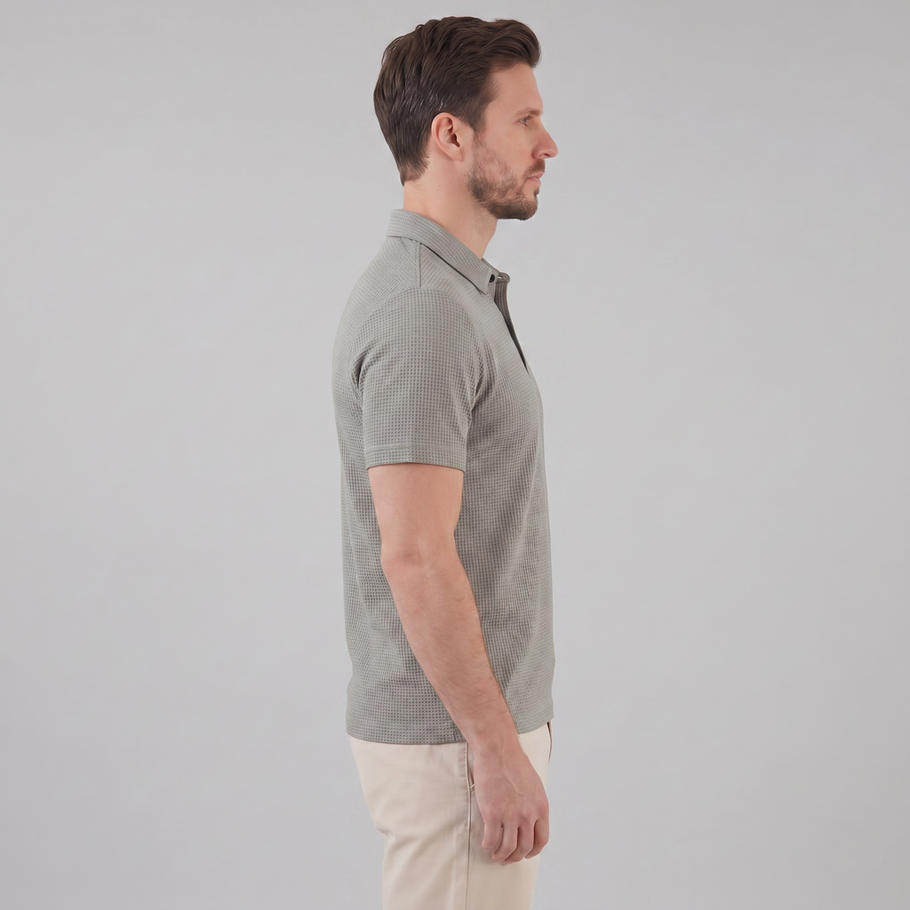 Men's Structured Cotton Polo Shirt for Casual and Business Wear