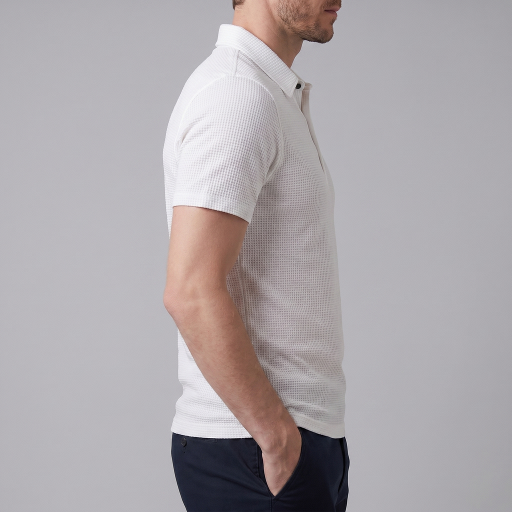 Men's Structured Cotton Polo Shirt for Casual and Business Wear