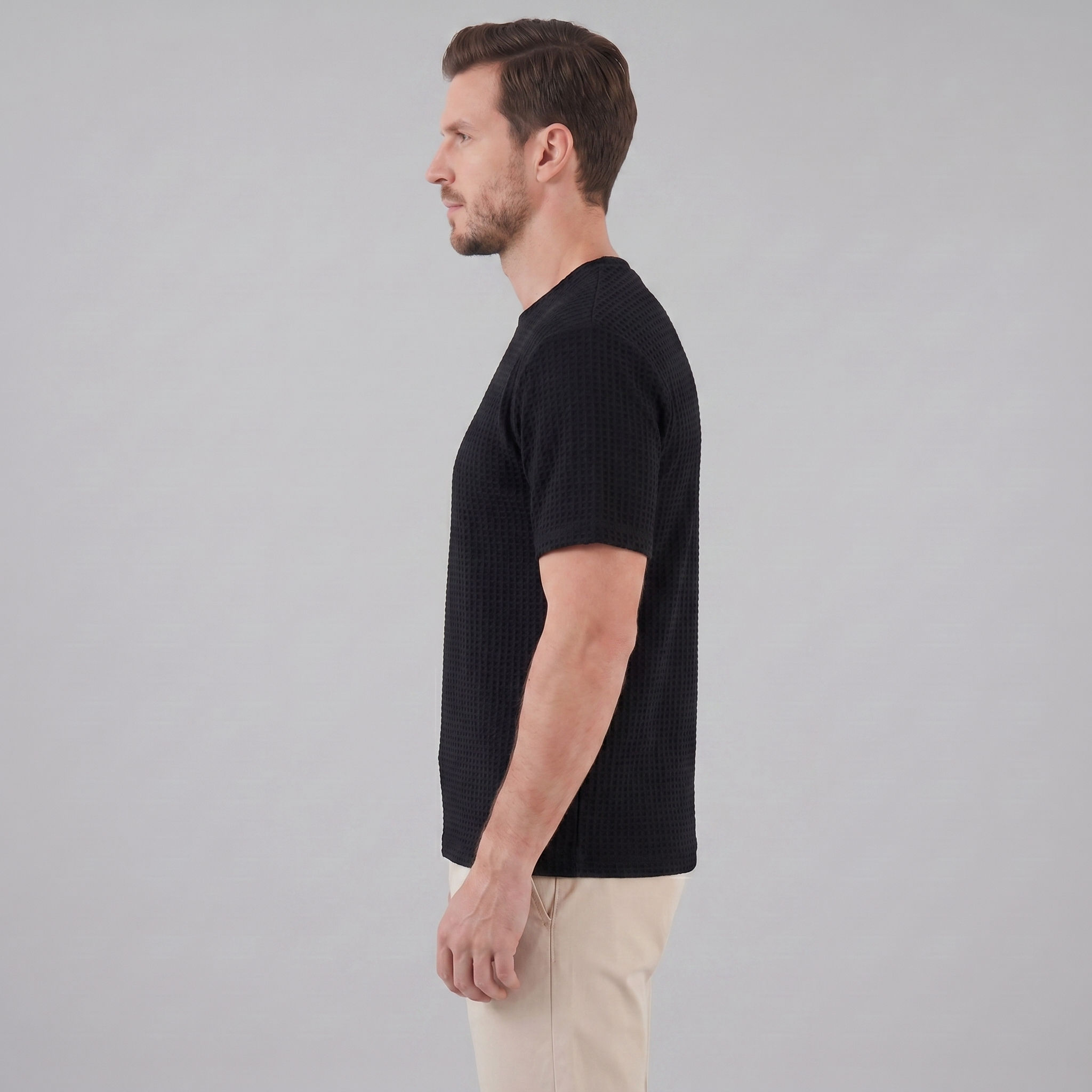 Men's Structured Cotton T-Shirt for Summer Casual Wear